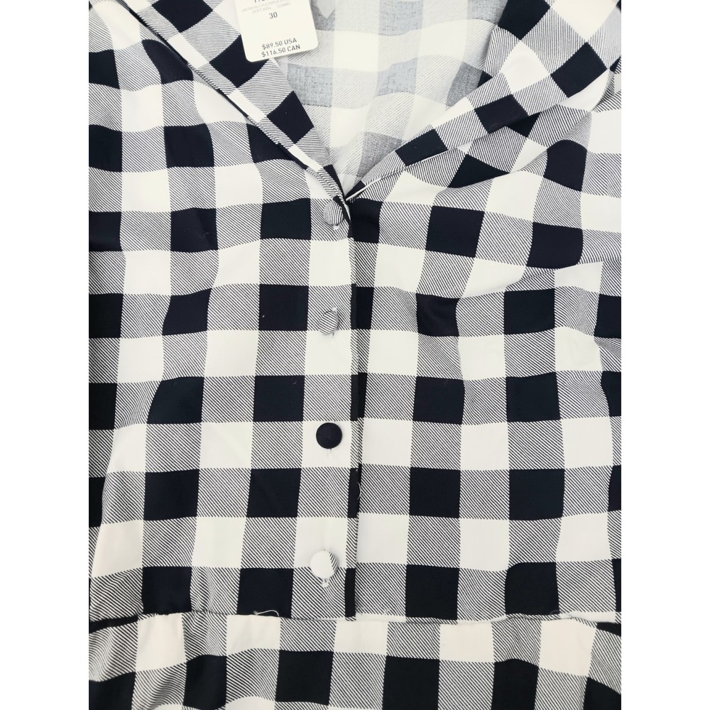 Torrid Retro Chic Dress Women's Size 30 Midi Poplin Swing Gingham Rockabilly - Picture 9 of 16